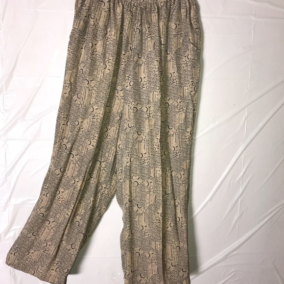 TAN and NAVY BLUE designed pants w/pockets - Picture 2 of 2